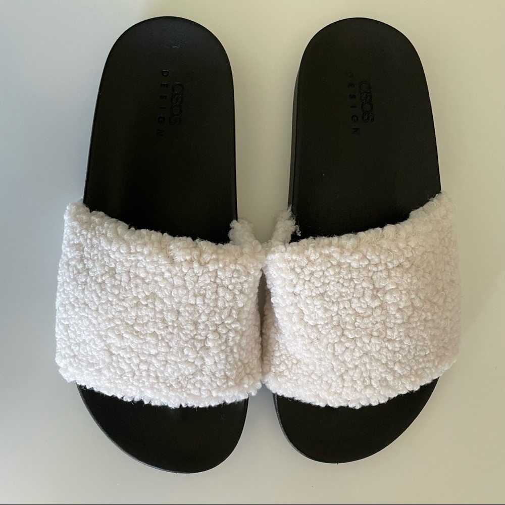 ASOS Fleece Slides - Picture 2 of 5